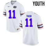 Youth Florida Gators #11 Kyle Trask NCAA Nike White Authentic Stitched College Football Jersey AGC4762BB